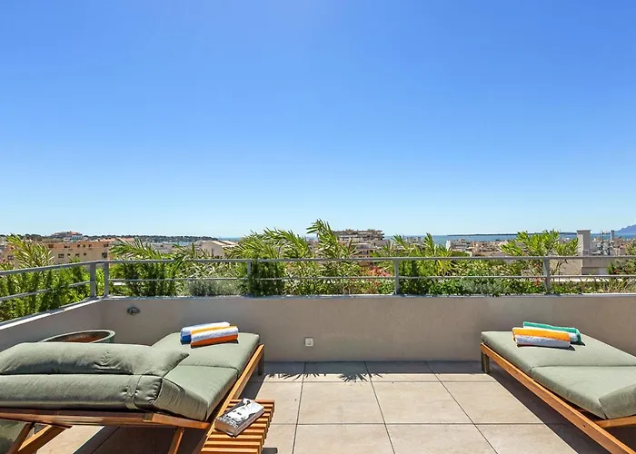 Duplex Elegante Vista Panorâmica 360 Juan-les-pins *